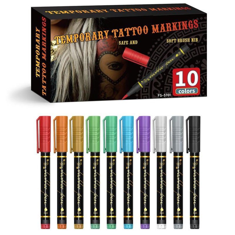 Detachable temporary tattoo pen, 6.1mm children's tattoo body marking pen, skin temporary tattoo marker.